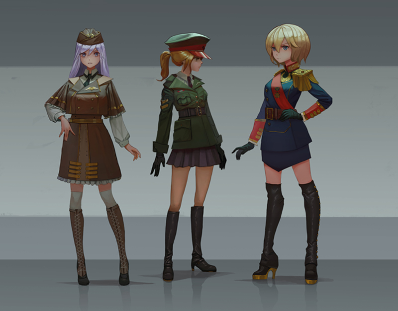 world war witches - concept art design digital art