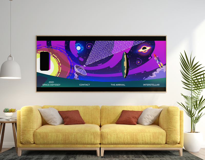 flat design poster