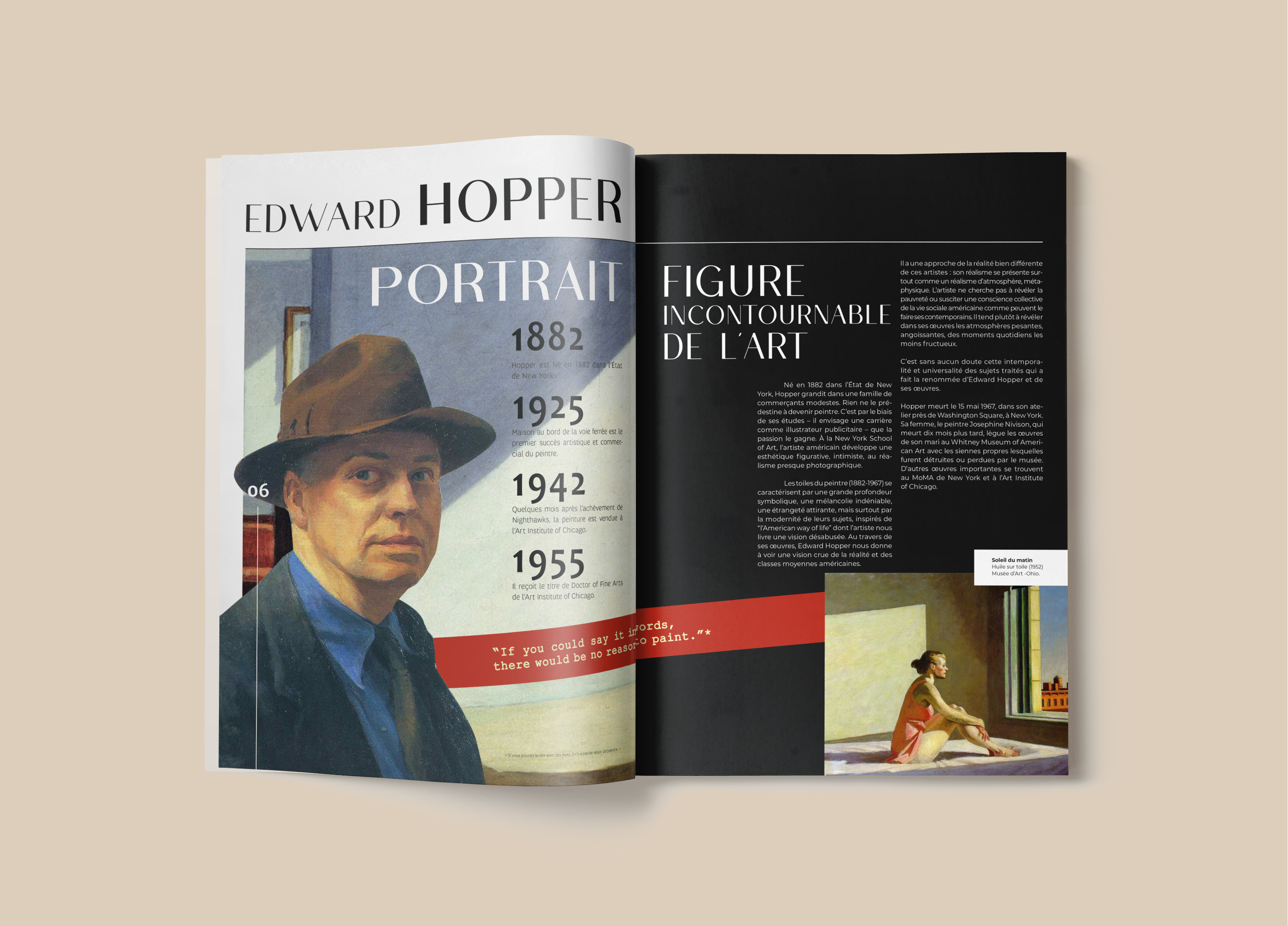 hopper magazine layout design