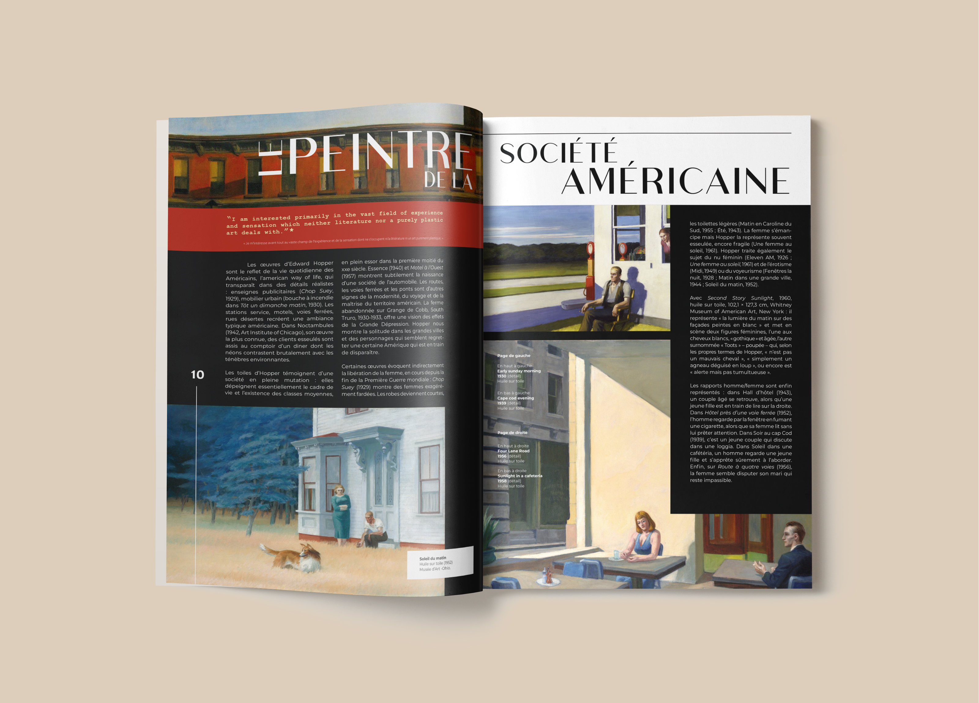 hopper magazine layout design