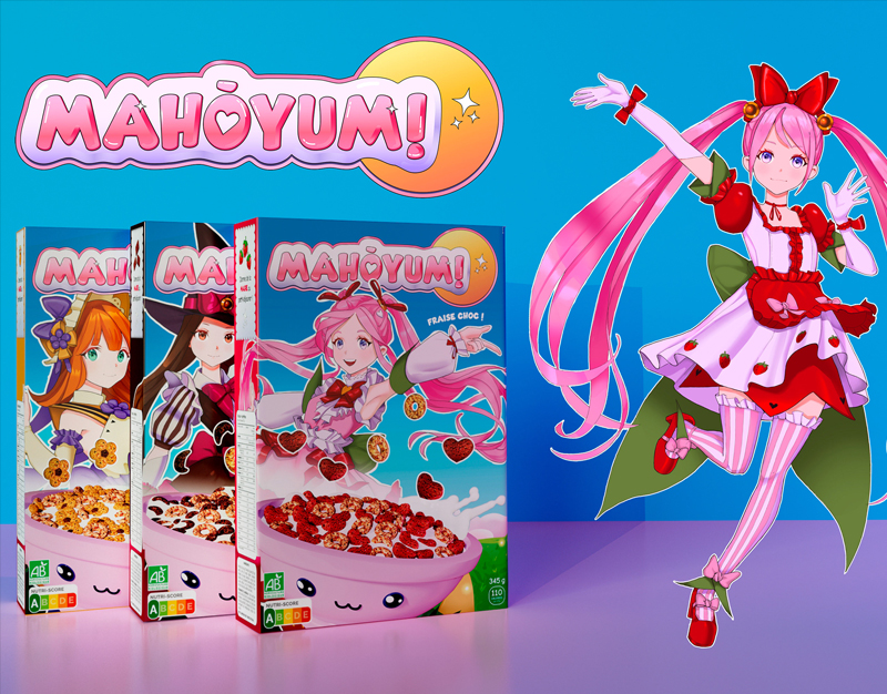 brand visual identity cereals and mobile game