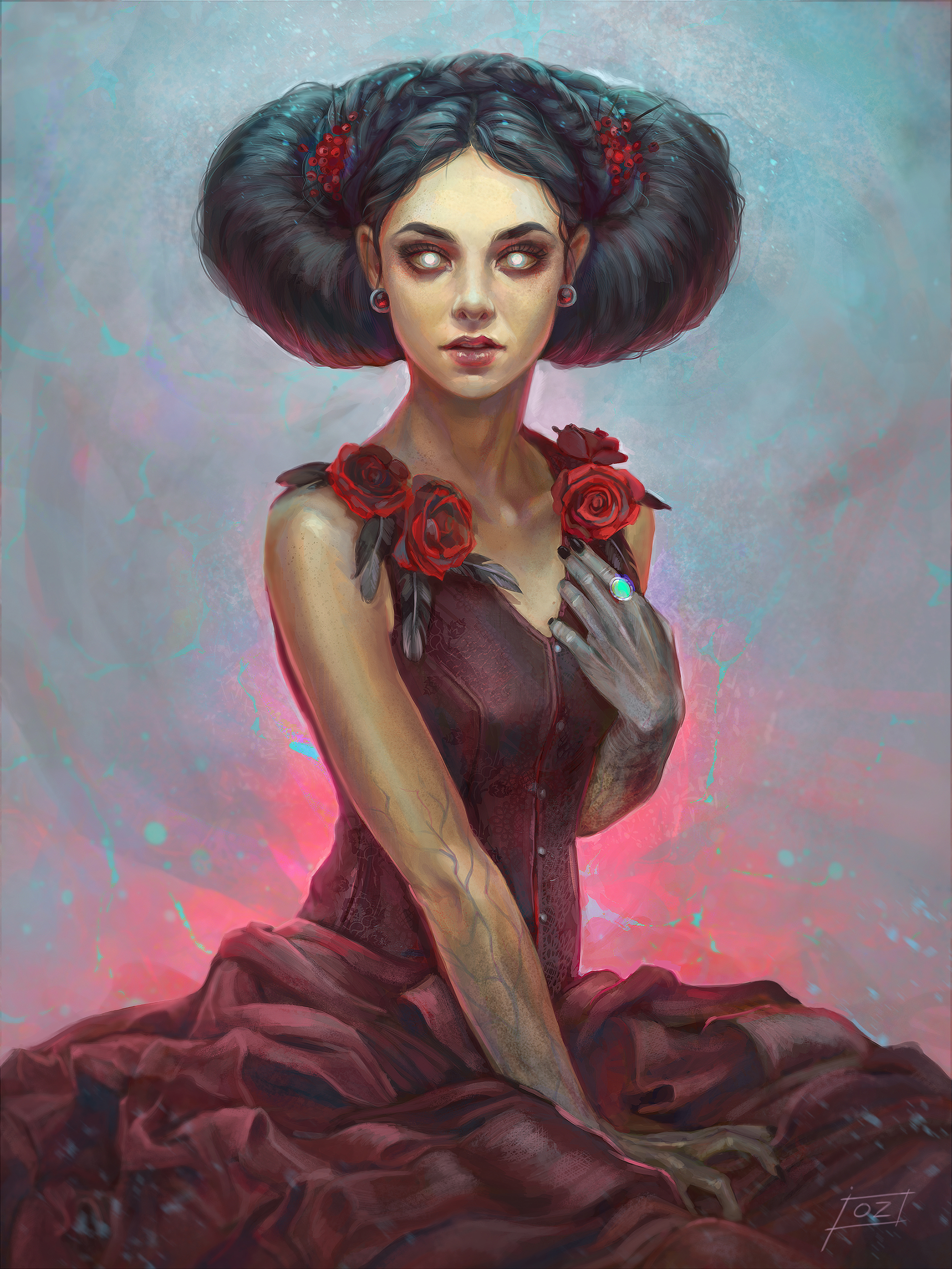 Blind witch digital painting