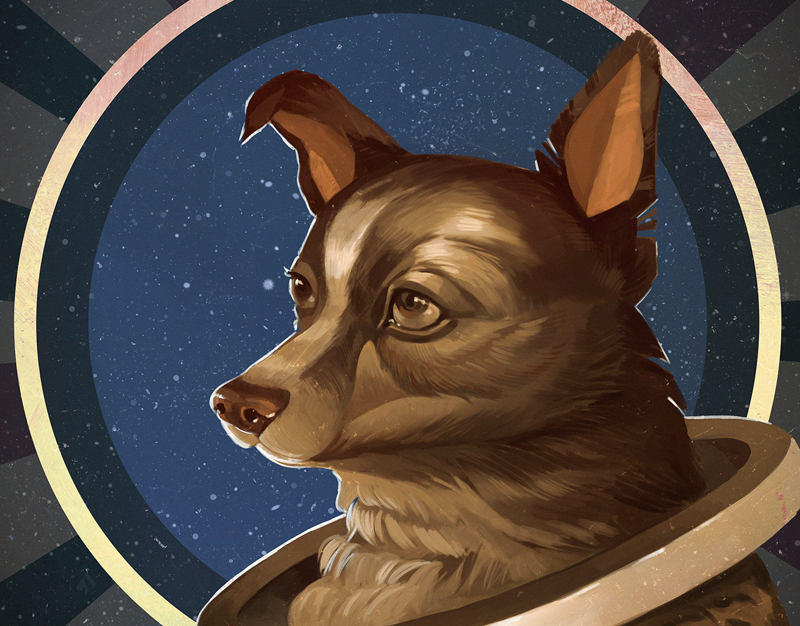 Laika poster digital art
