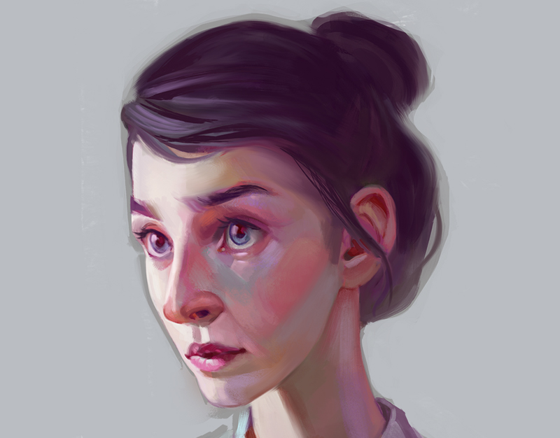 Random portraits doodles digital art