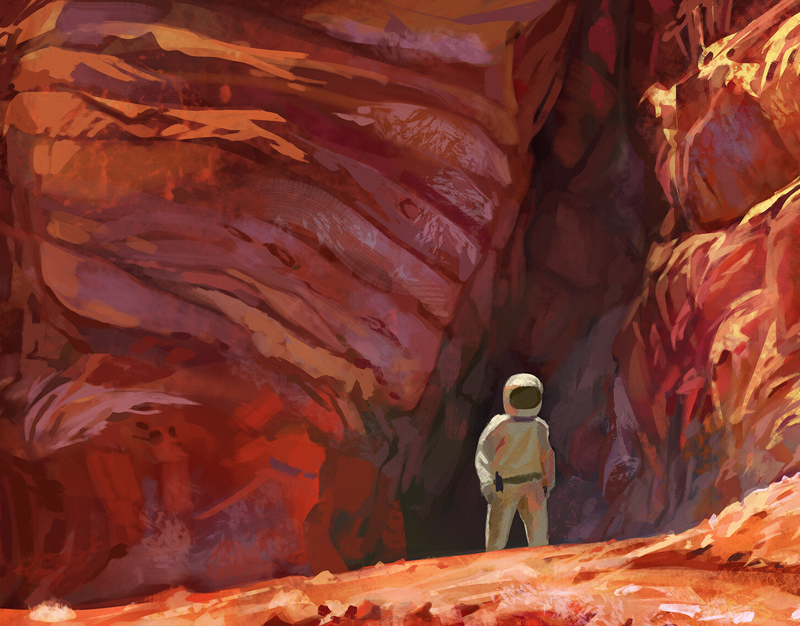 Spaceman speedpainting digital art