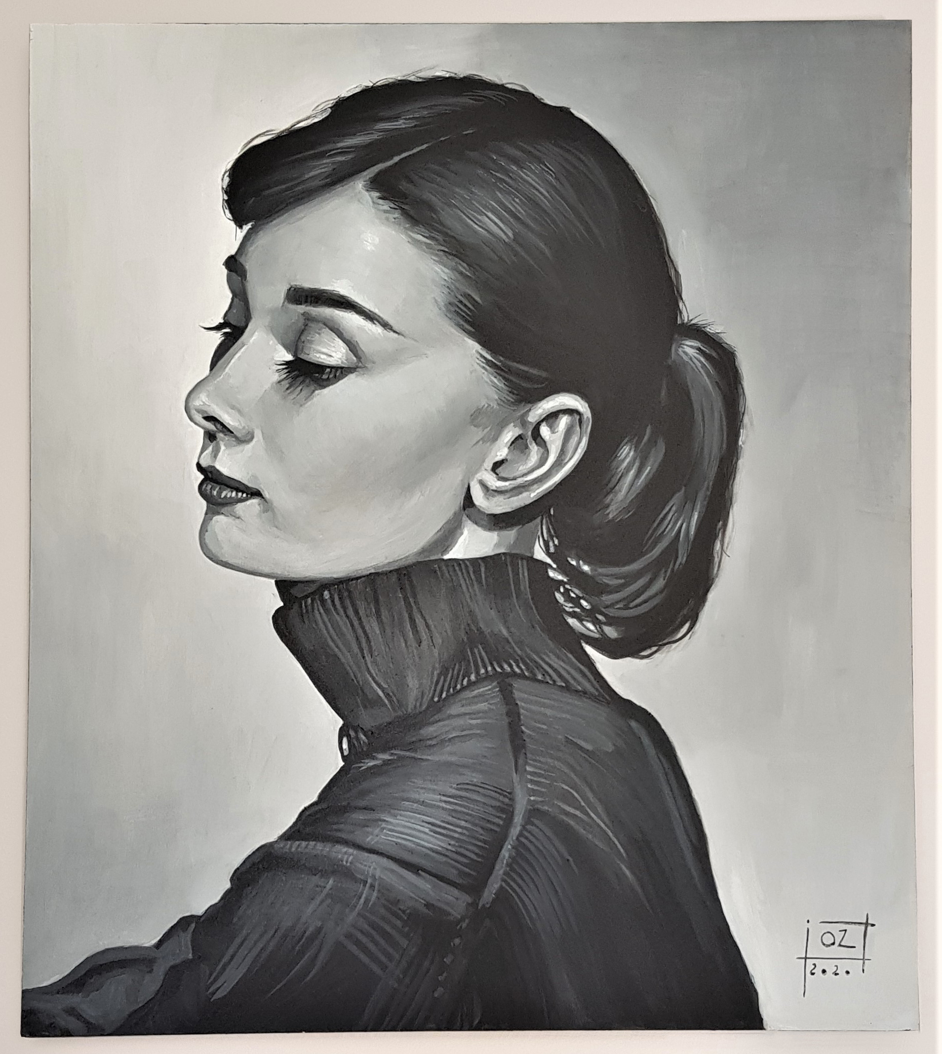 Audrey Hepburn painting