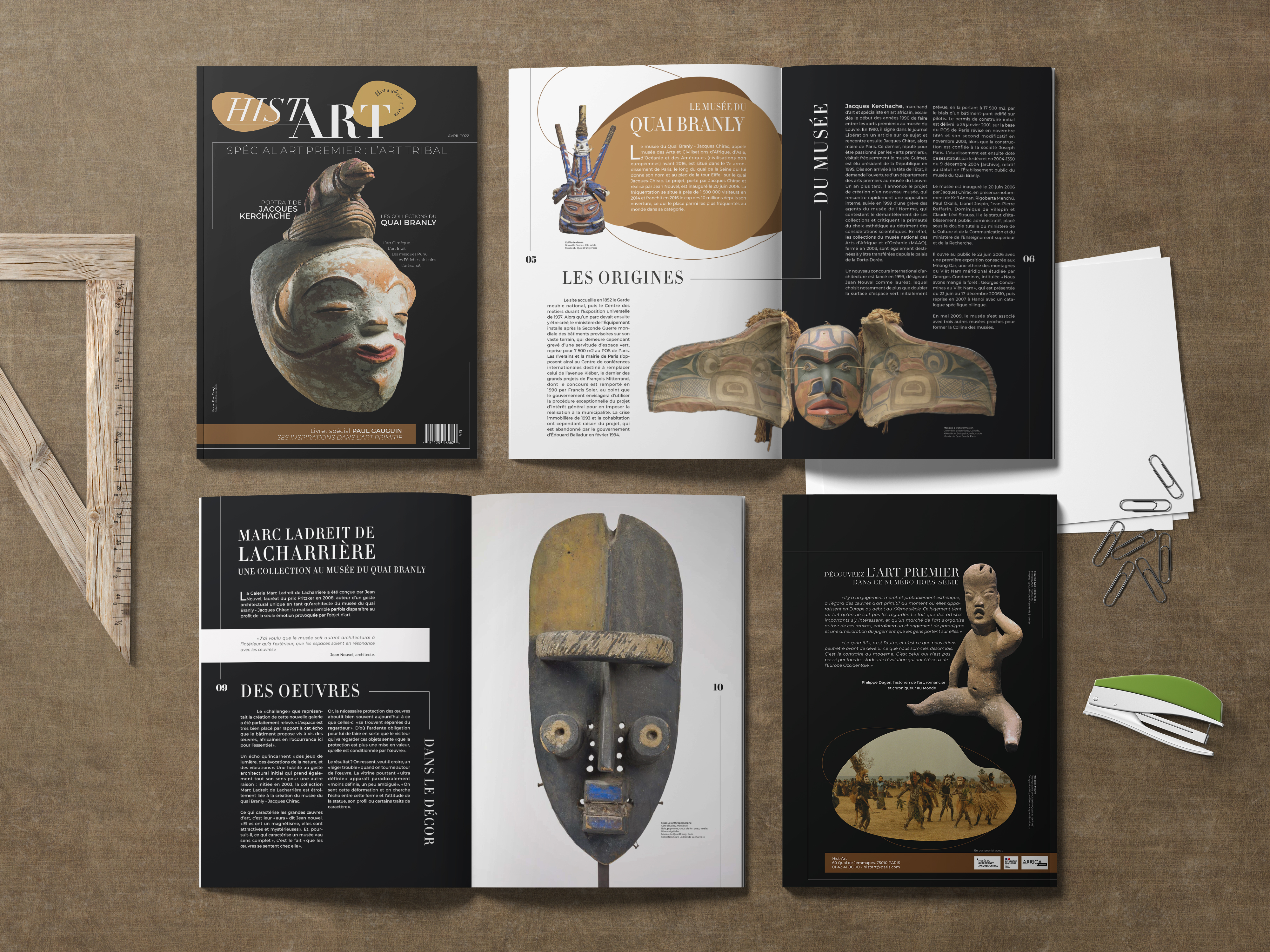 Art magazine layout design