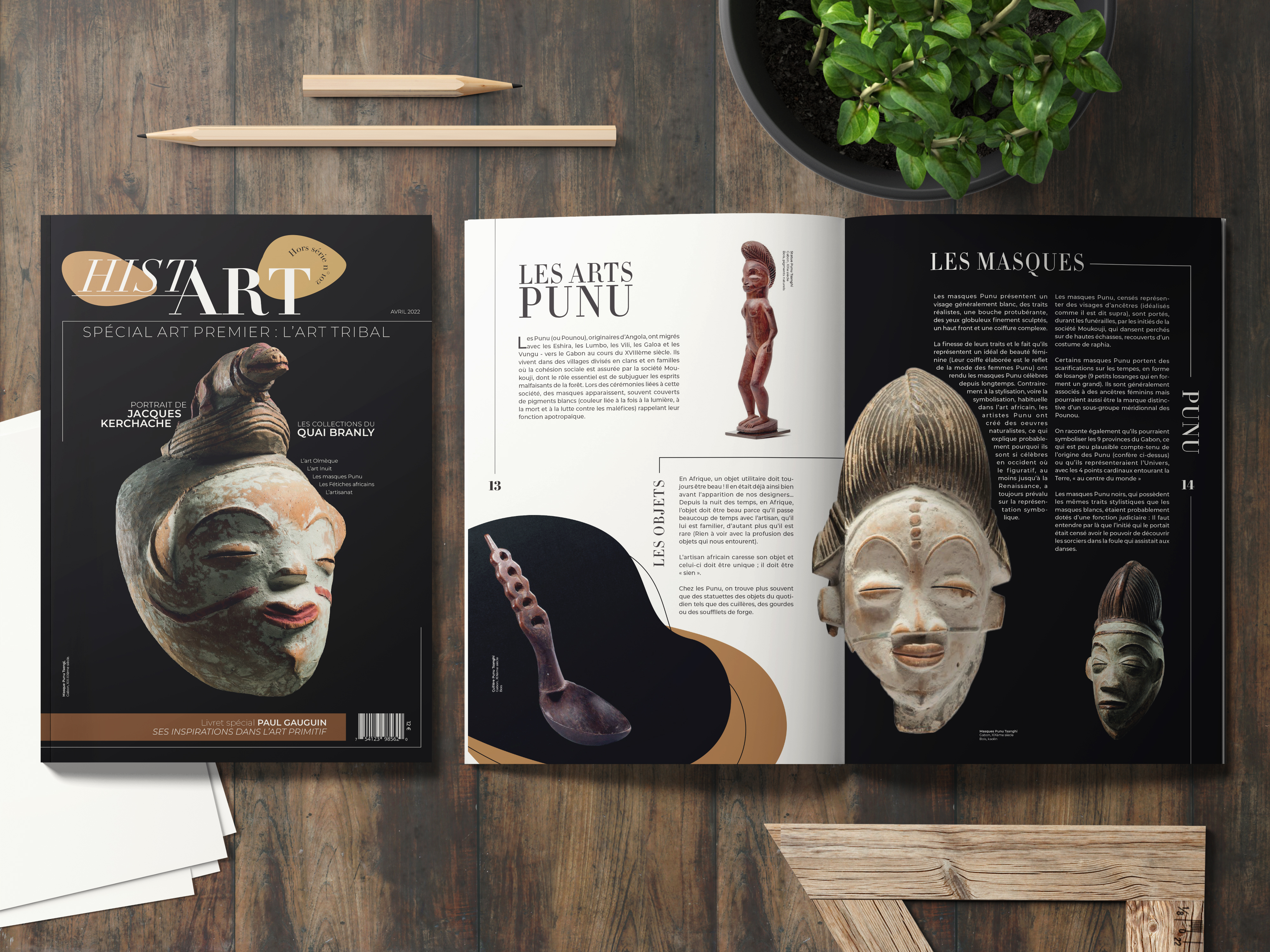 Art magazine layout design